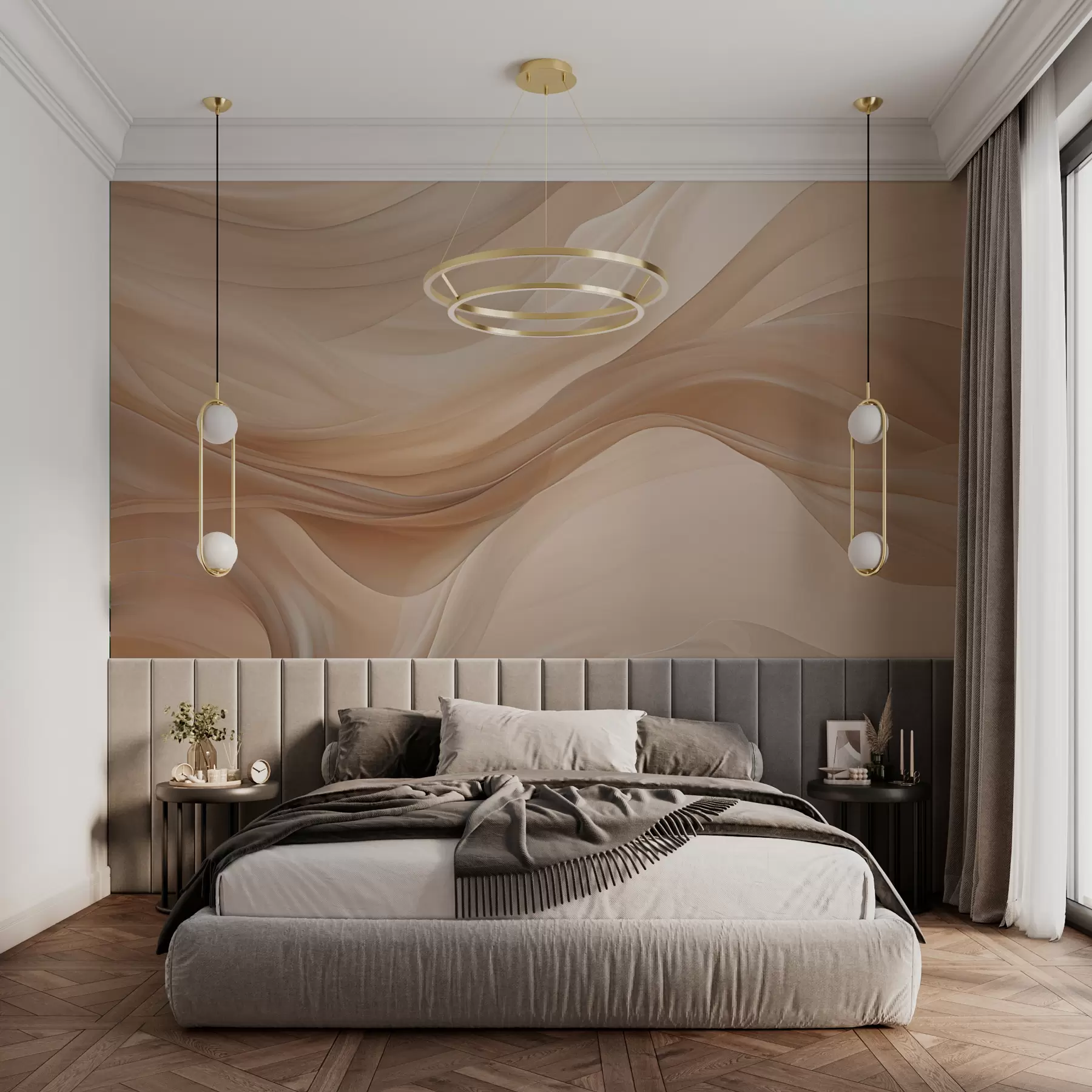 murais de parede Fundo bege delicado w01641