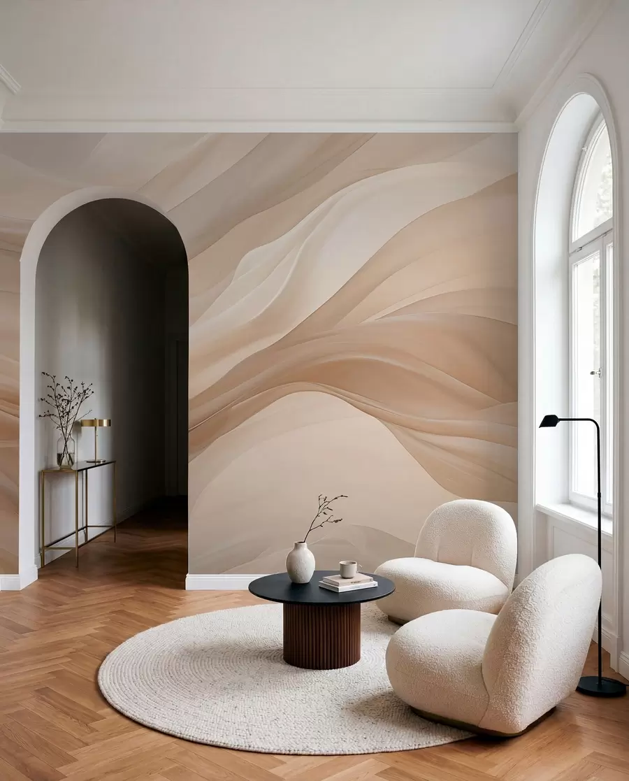 murais de parede Fundo bege delicado w01641