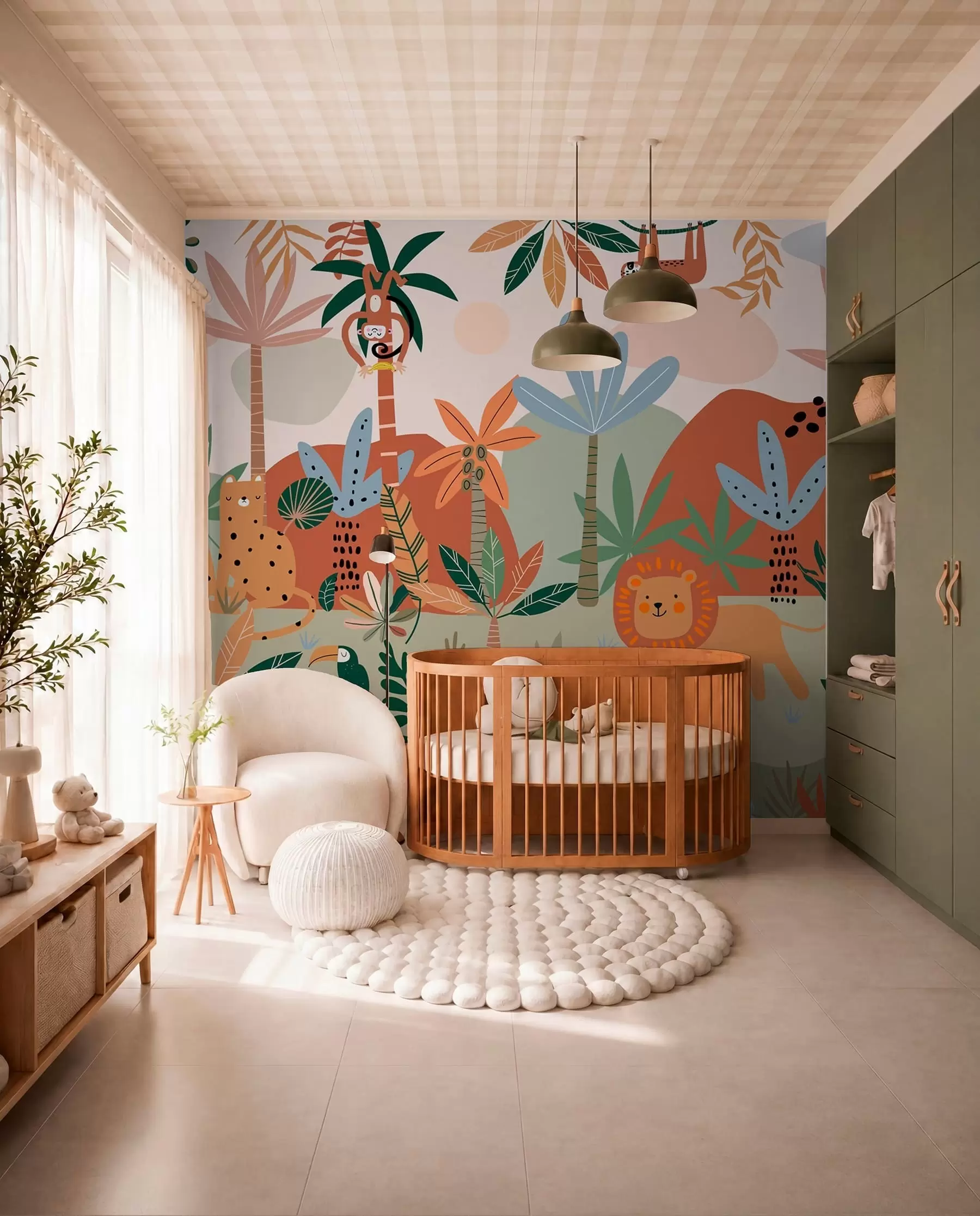 murais de parede Selva de retalhos w01720