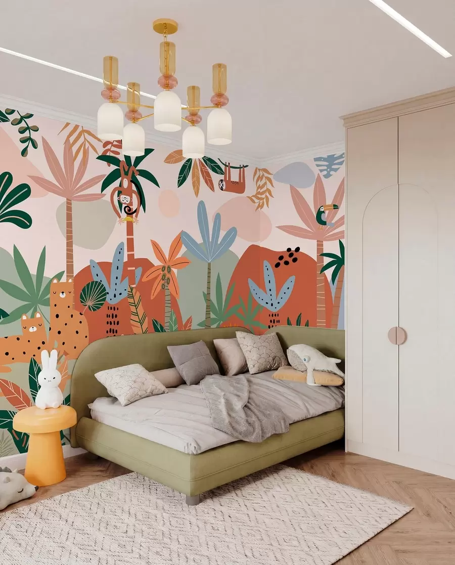 murais de parede Selva de retalhos w01720