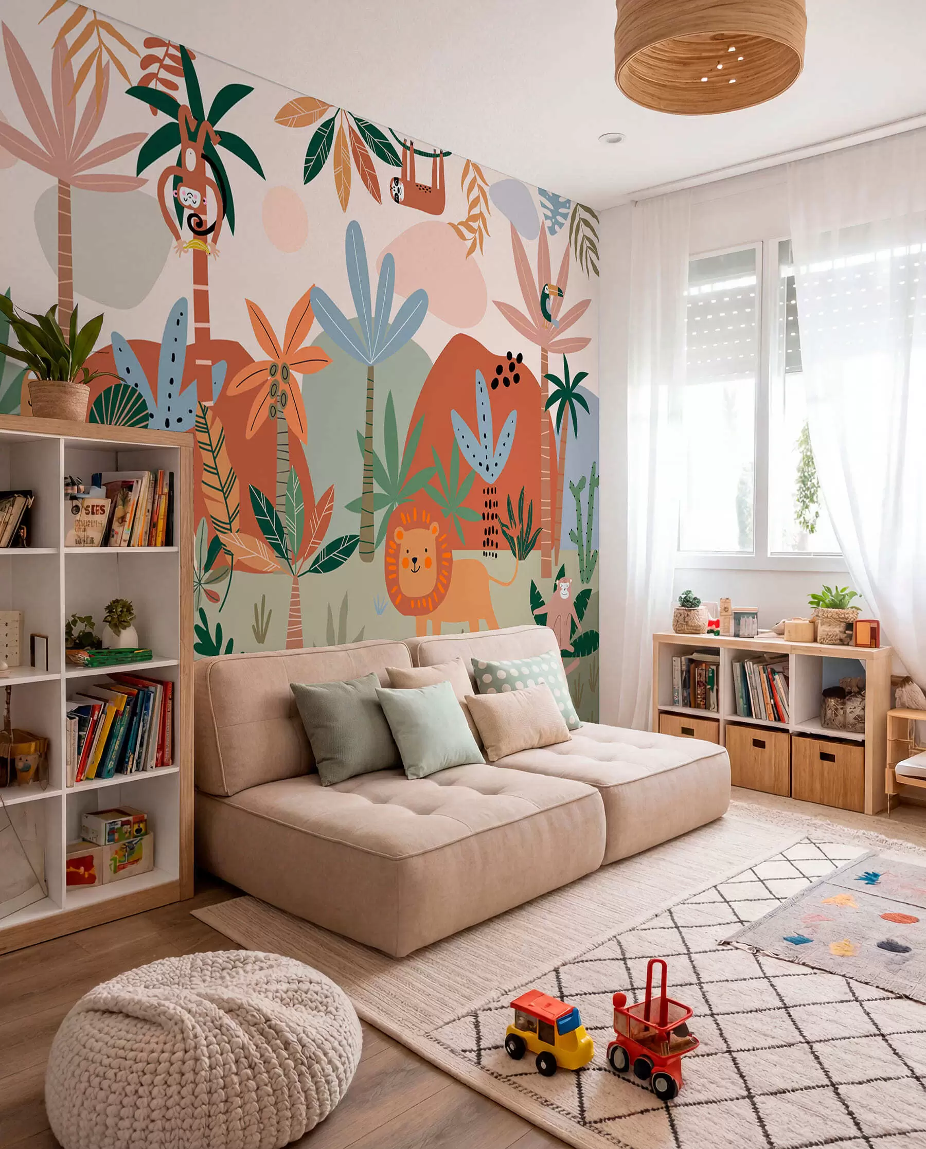 murais de parede Selva de retalhos w01720