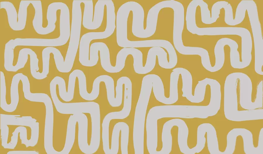 murais de parede Linhas de enrolamento amarelas w01686v1