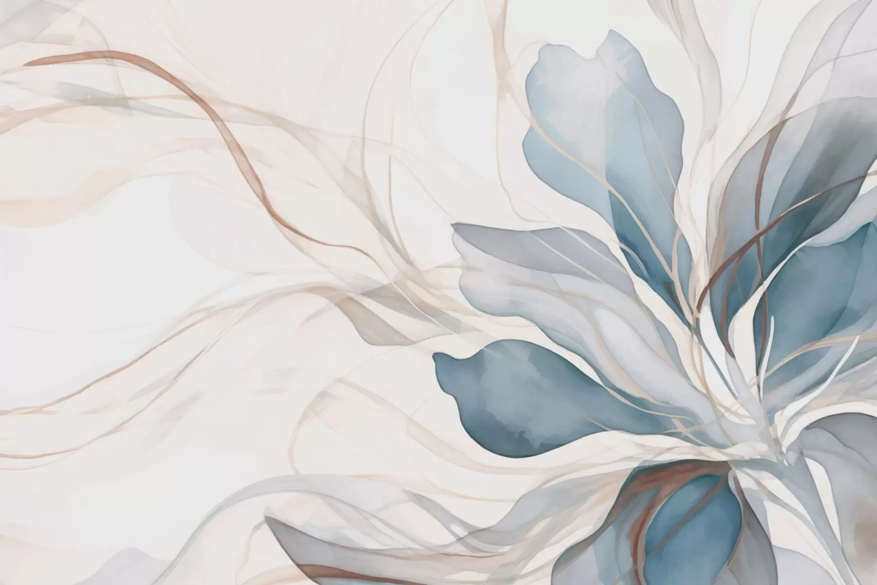 murais de parede Flor grande e delicada w01718