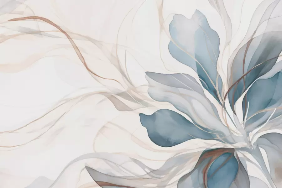 murais de parede Flor grande e delicada w01718