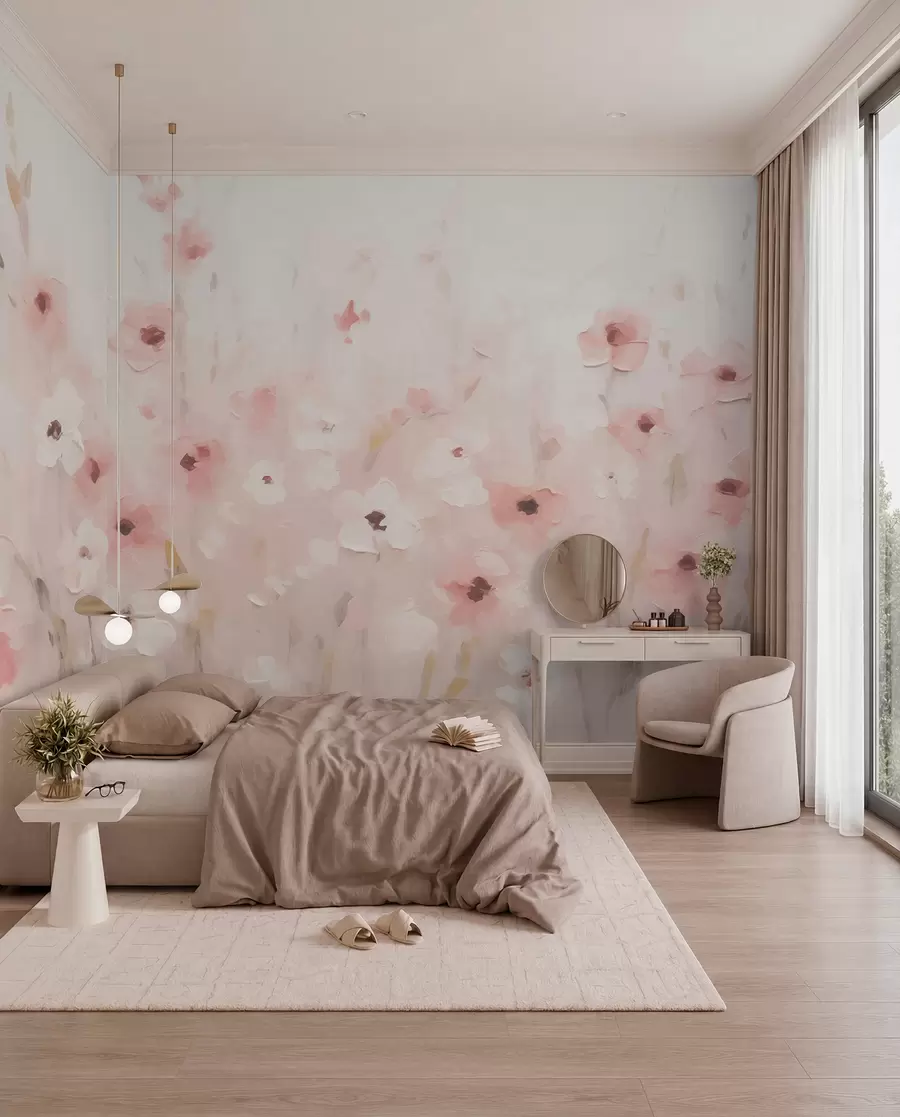 murais de parede Flores suaves w01818