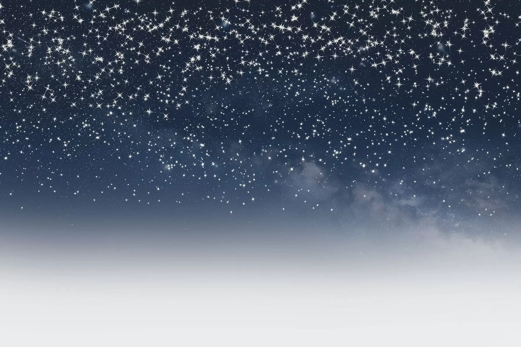 murais de parede Céu noturno estrelado, gradiente suave, cósmico, constelações w01797v1