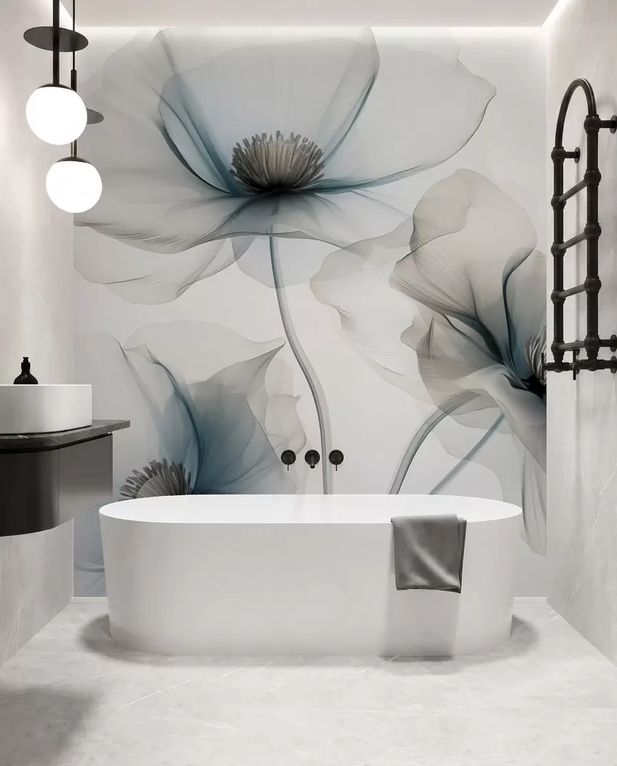 murais de parede Flores etéreas w01981