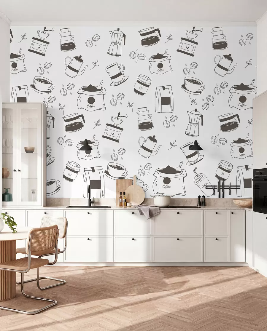 murais de parede Detalhes do café w02002v2