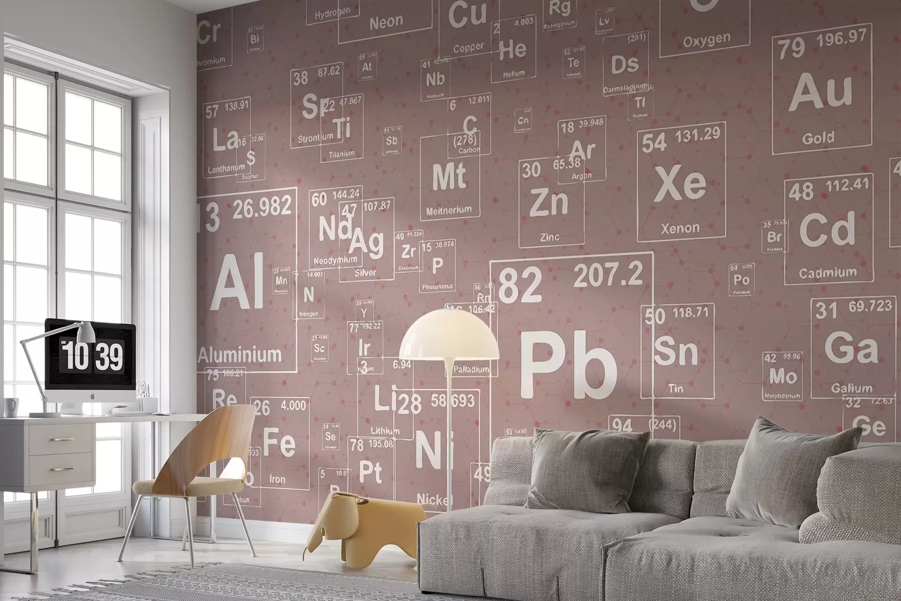 murais de parede Tabela periódica dos elementos químicos w00713v3