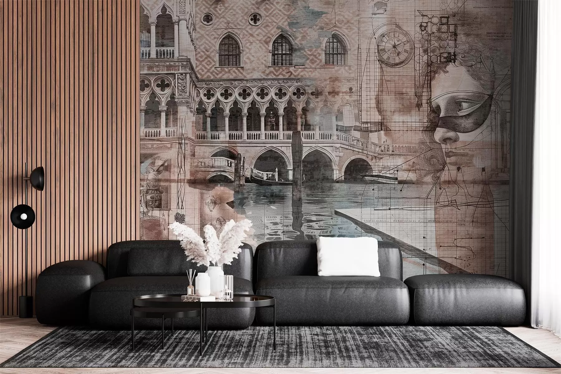 murais de parede Arquitetura veneziana e expressões artísticas w00873