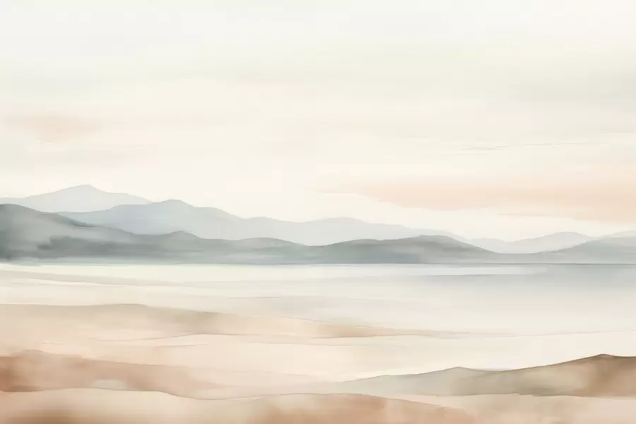 murais de parede Paisagem pintada a aguarela w02117