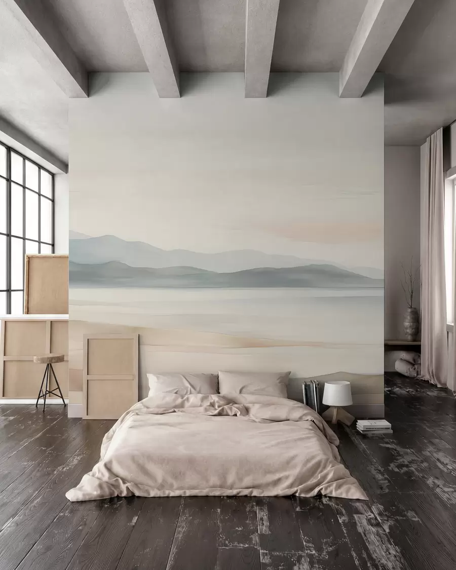 murais de parede Paisagem pintada a aguarela w02117