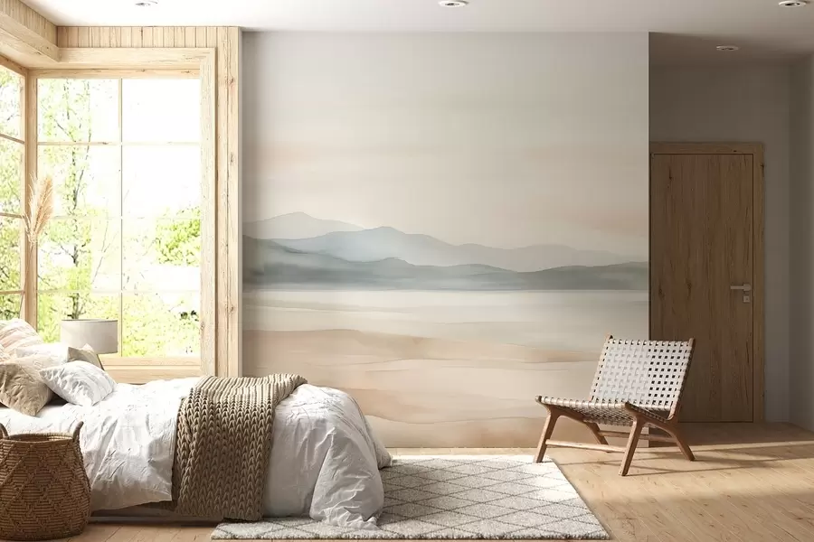 murais de parede Paisagem pintada a aguarela w02117