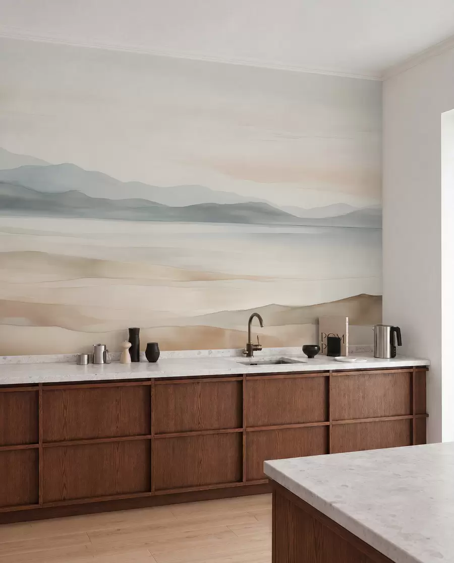 murais de parede Paisagem pintada a aguarela w02117