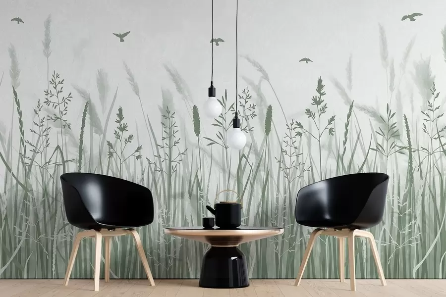 murais de parede Um campo de espigas de milho w02119v2