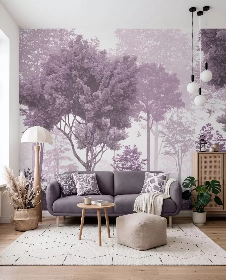 murais de parede Clareira do bosque — Malva u72134v4