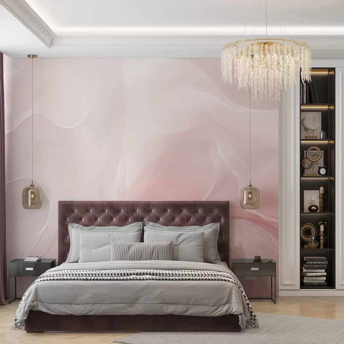 murais de parede Ternura cor-de-rosa w02188