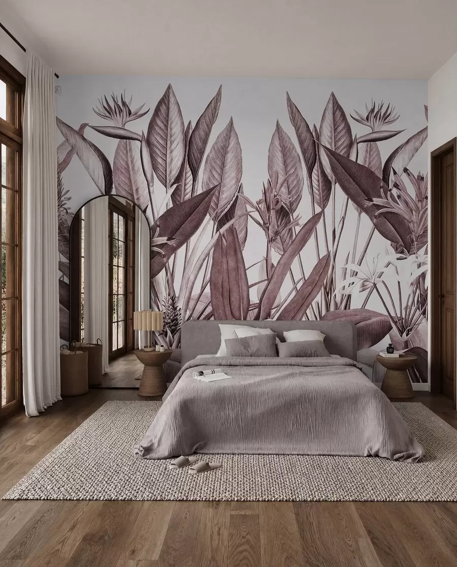 murais de parede Flora tropical em tons serenos u96833v1