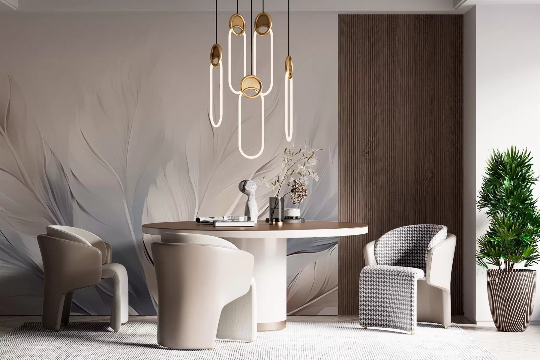 murais de parede Penas leves e arejadas w02213