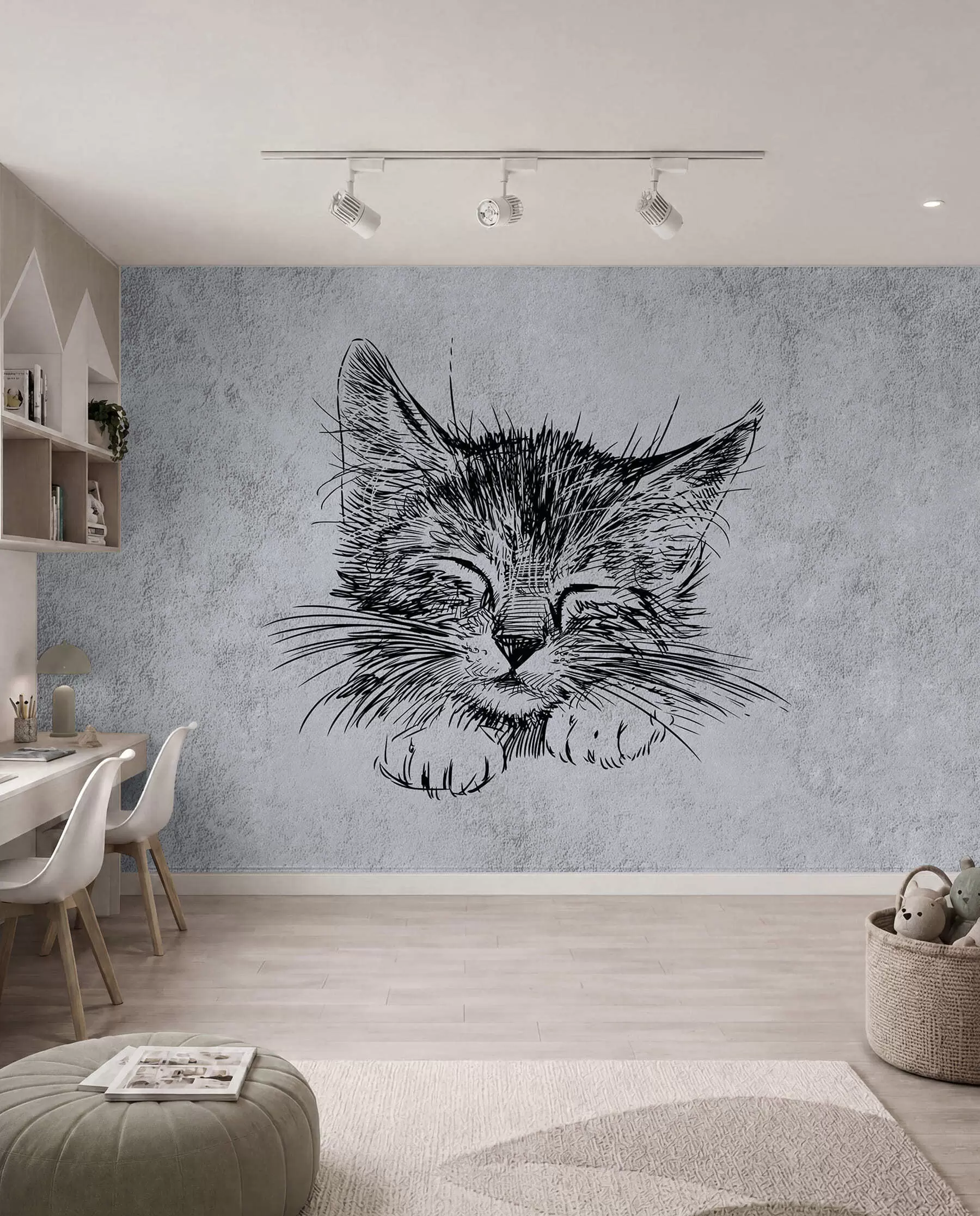 murais de parede Gato, felídeo e carnívoro u43536