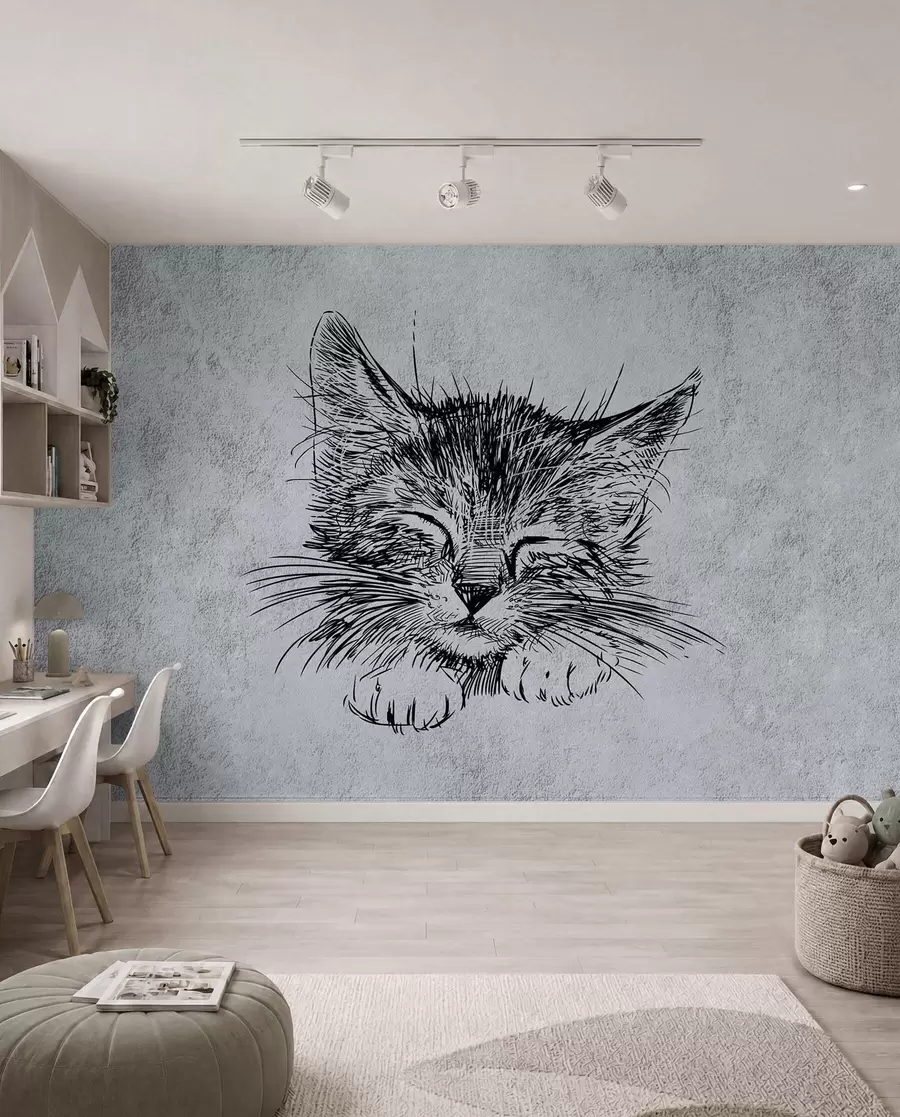 murais de parede Gato, felídeo e carnívoro u43536