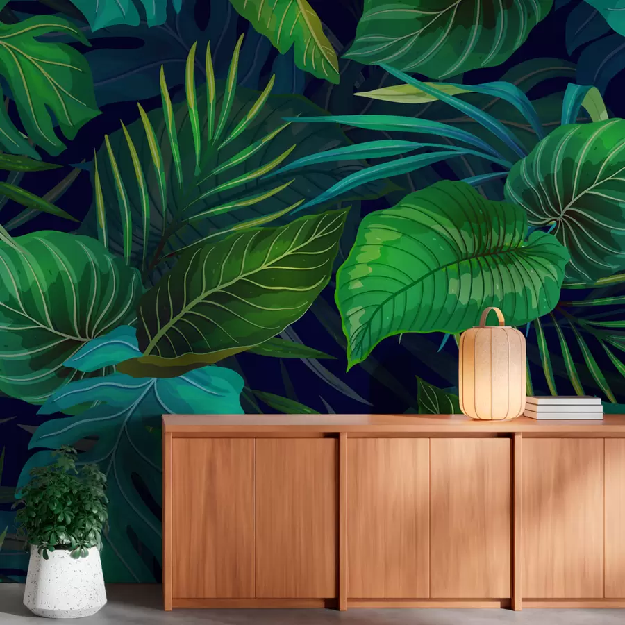 murais de parede suculentas folhas tropicais u51864