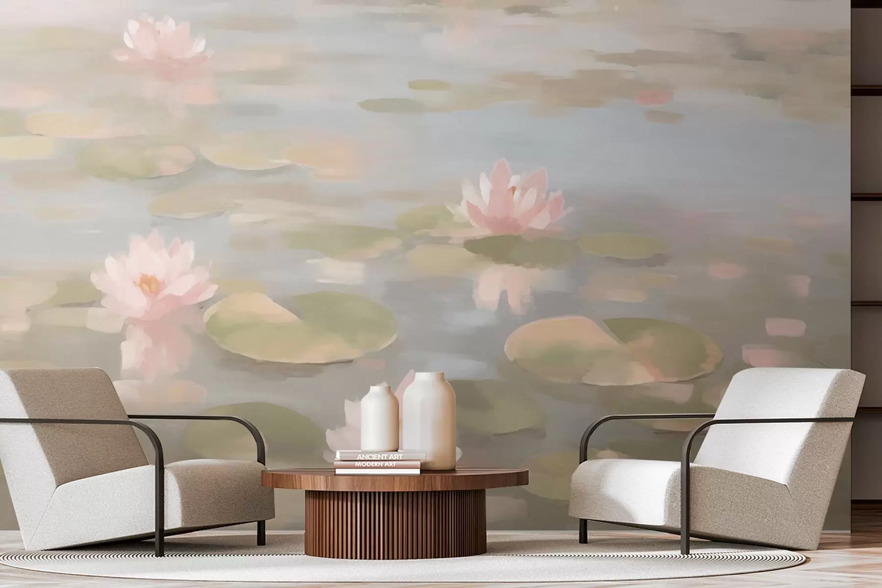 murais de parede Flores de nenúfar w08548v1