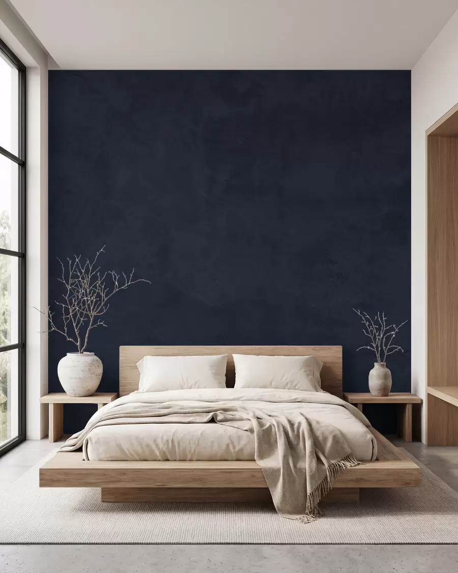 murais de parede Fundo azul com efeito de parede de betão w02553v2