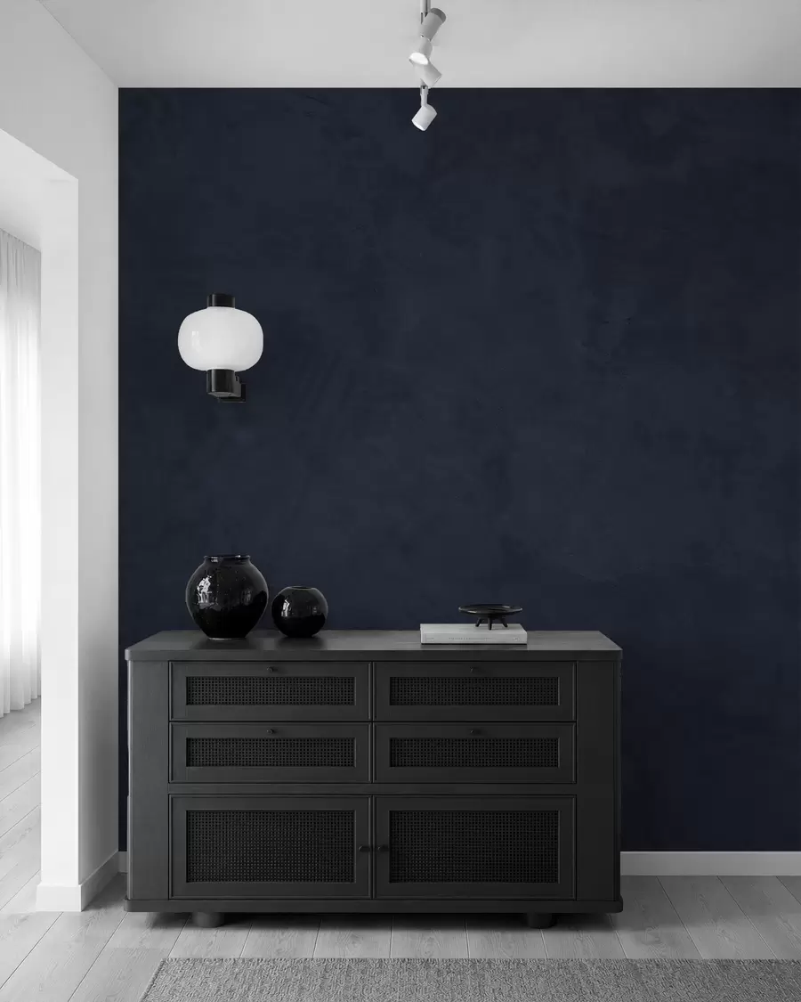 murais de parede Fundo azul com efeito de parede de betão w02553v2