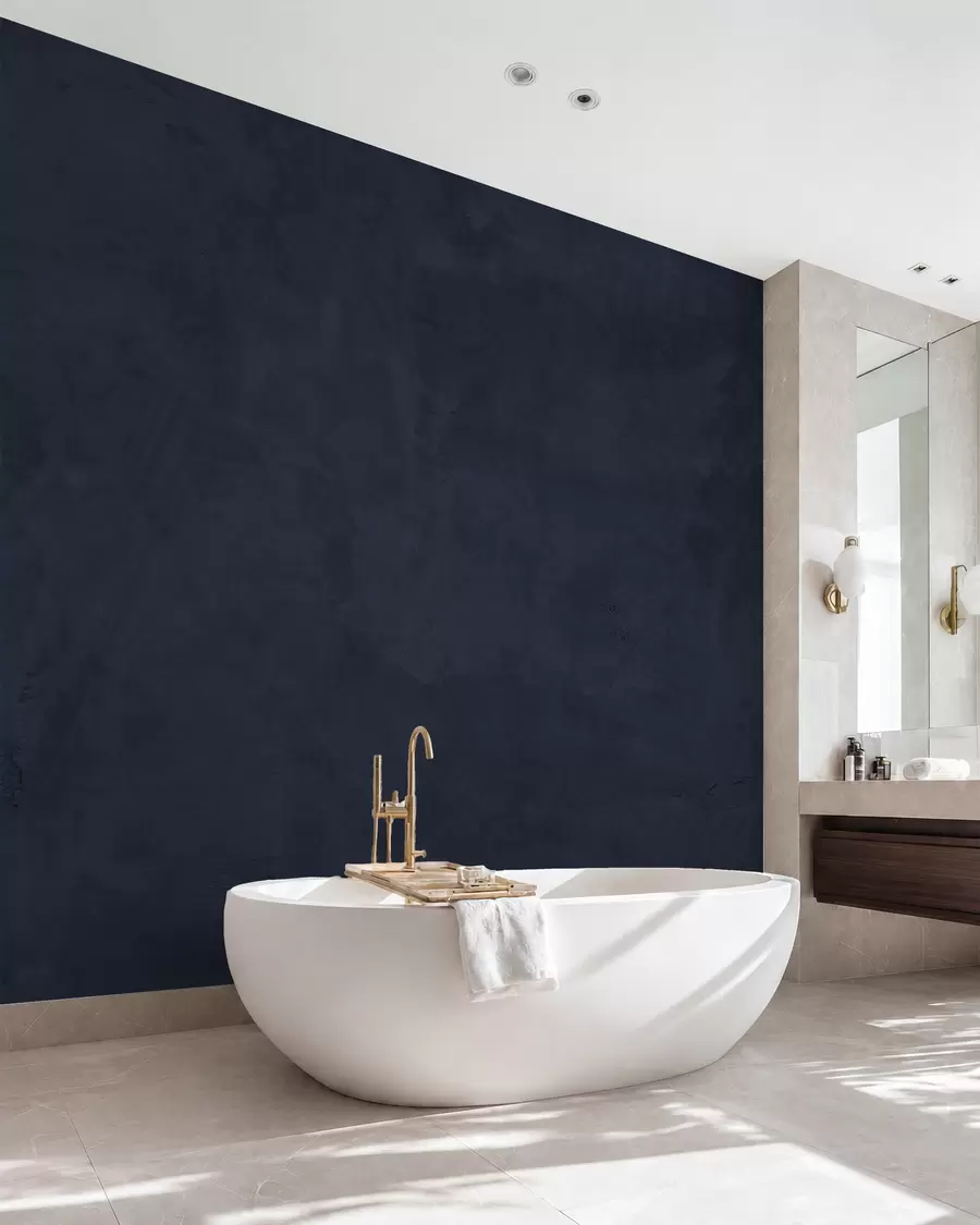 murais de parede Fundo azul com efeito de parede de betão w02553v2