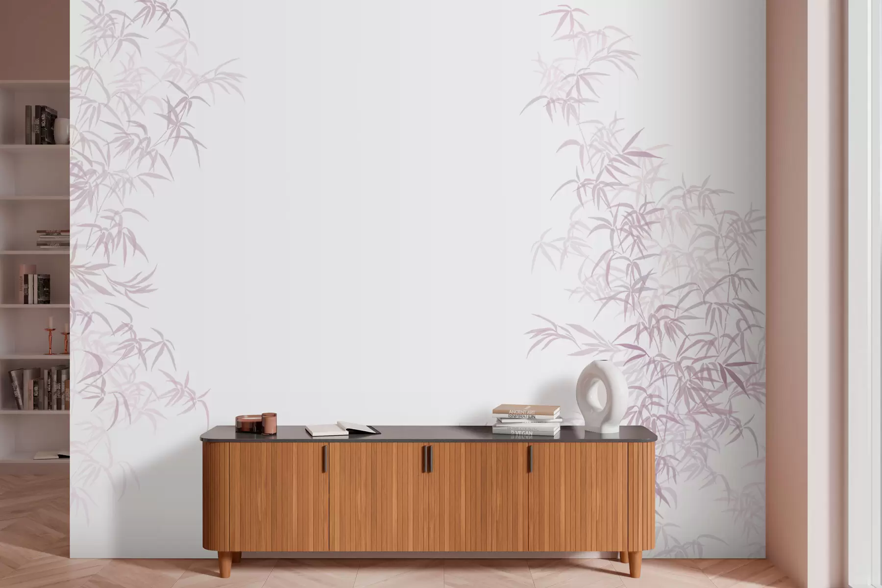 murais de parede Bambu minimalismo wabi-sabi w08555v4