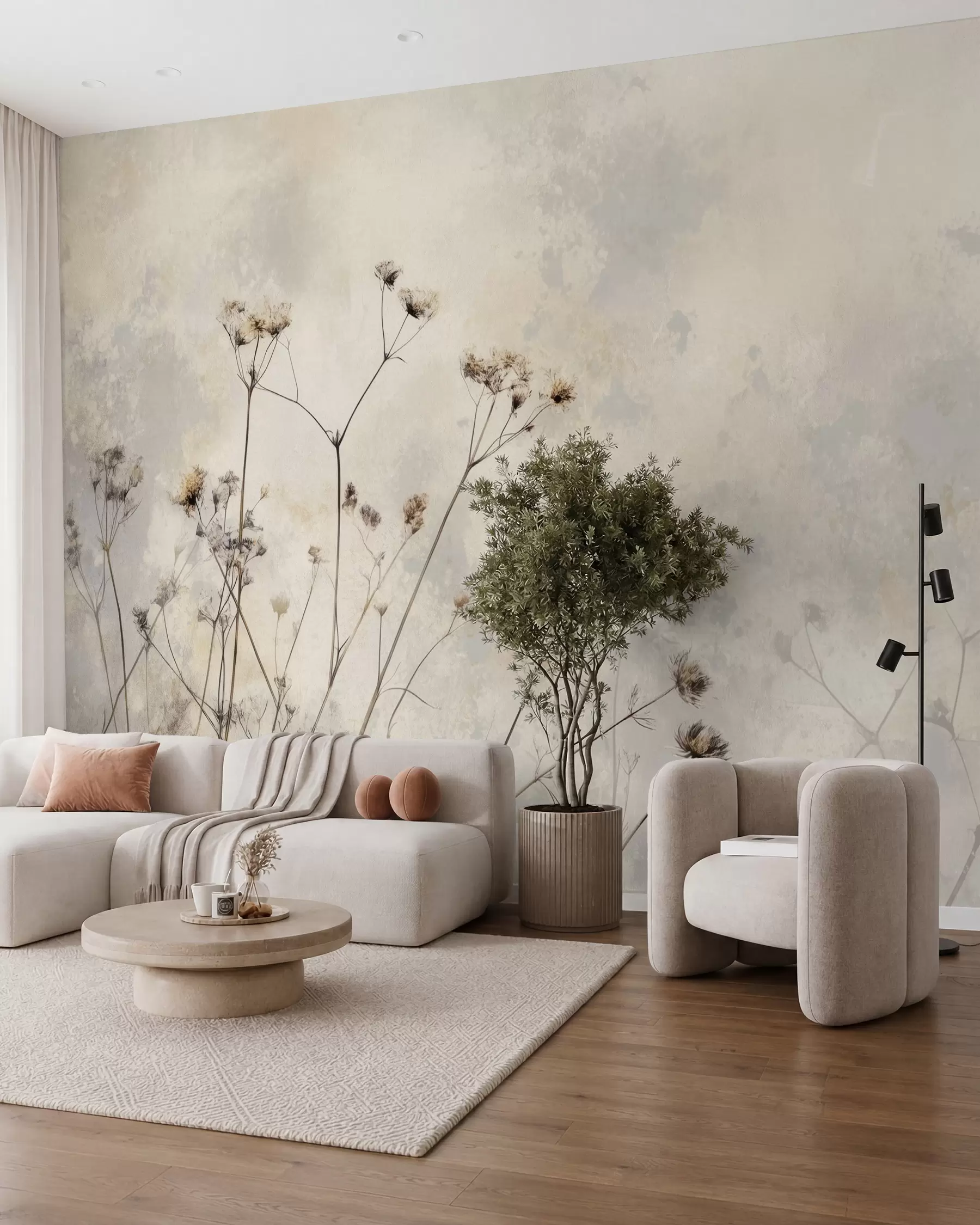 murais de parede Herbário cor de areia w02684