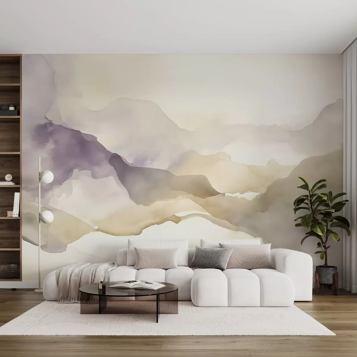 murais de parede Transbordos de tinta de aguarela w08595