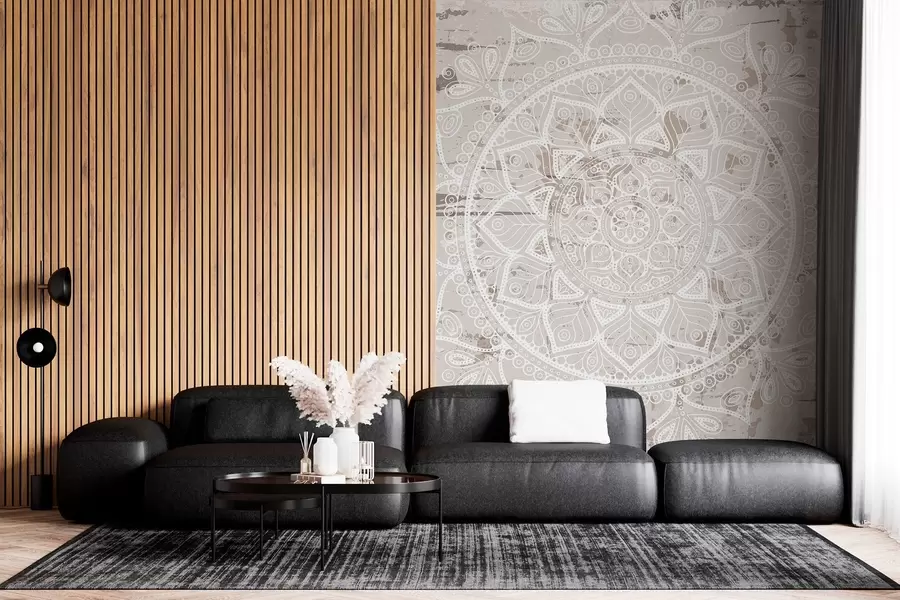 murais de parede Mandala étnica em tons delicados w02693