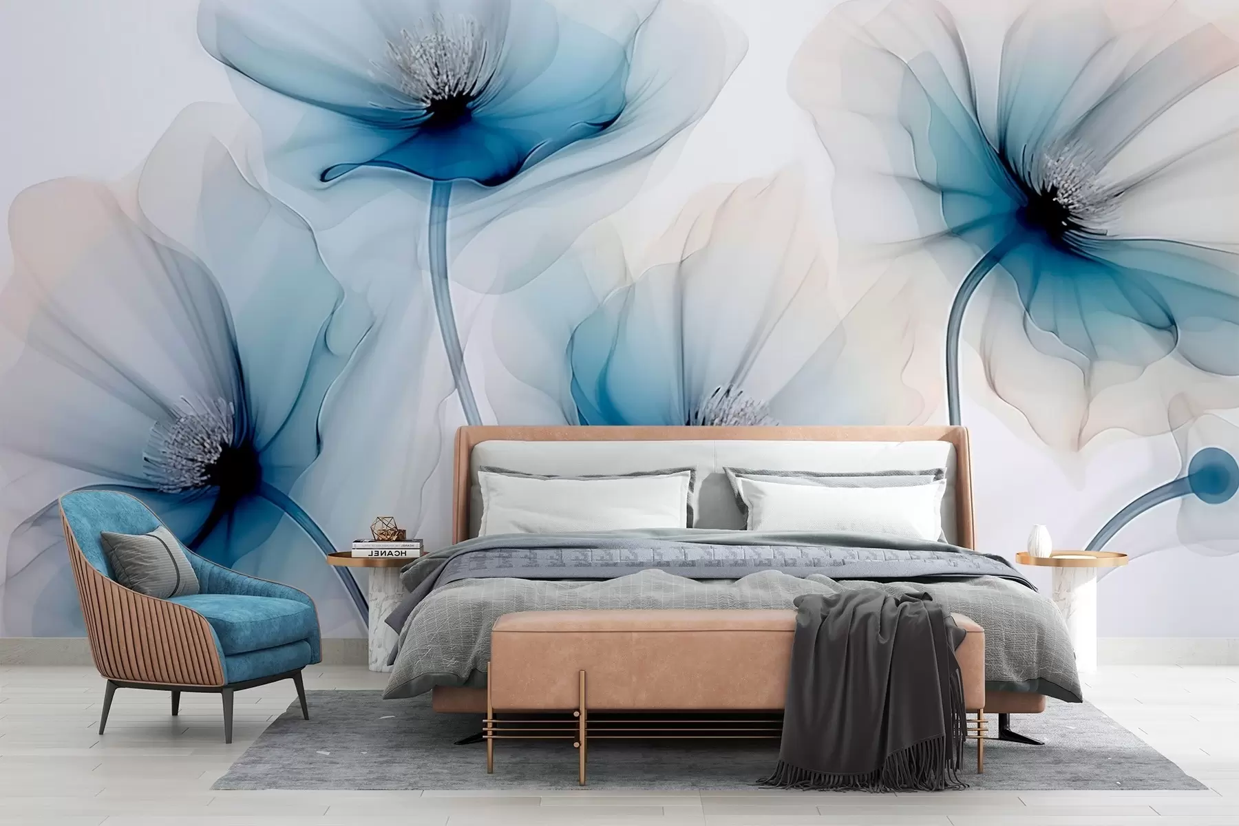murais de parede Flores transparentes w02696