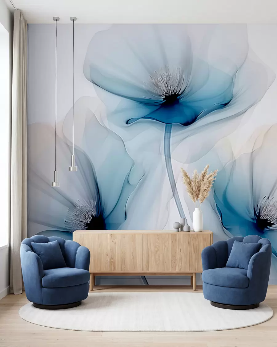 murais de parede Flores transparentes w02696