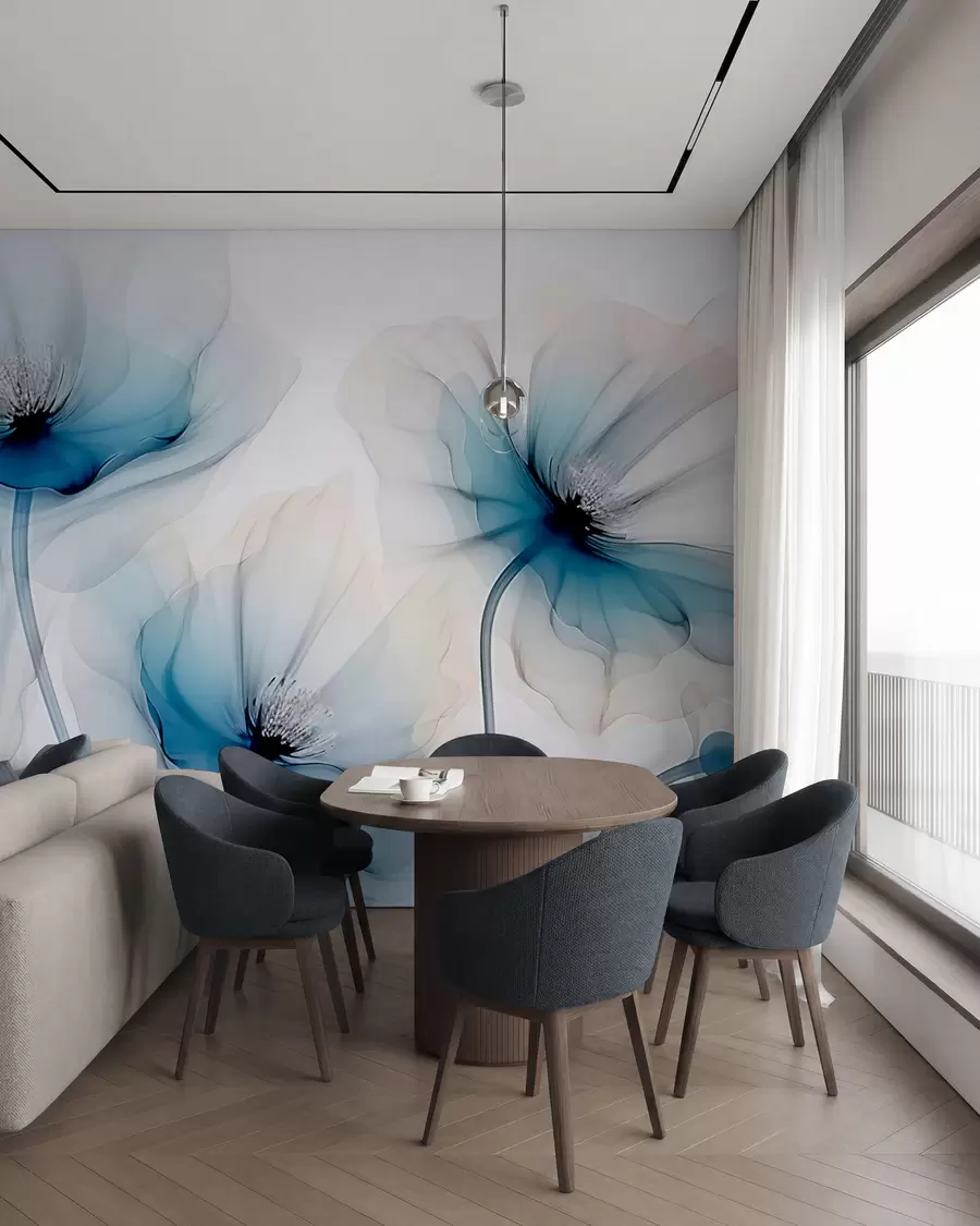 murais de parede Flores transparentes w02696
