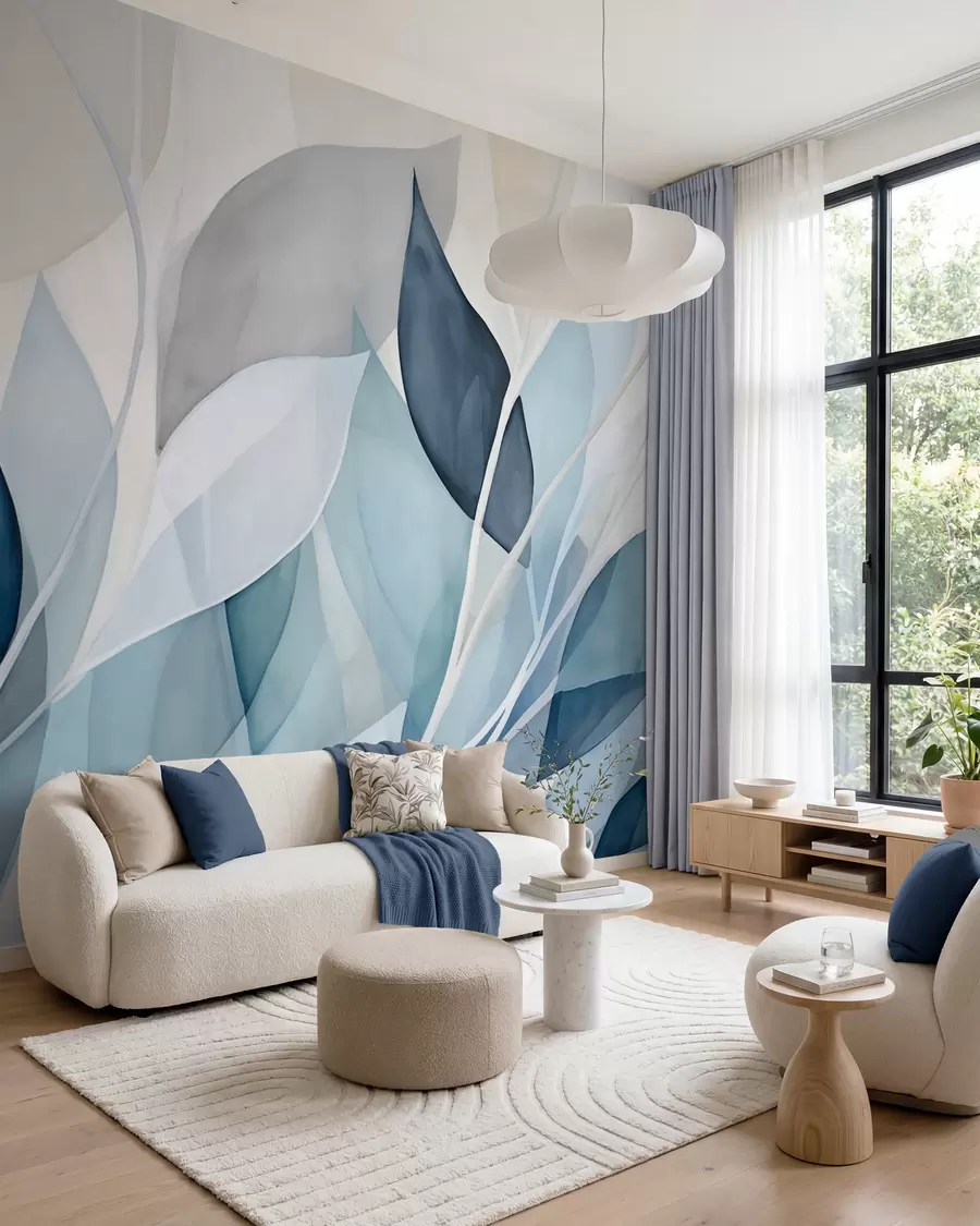 murais de parede Folhas abstractas w02701