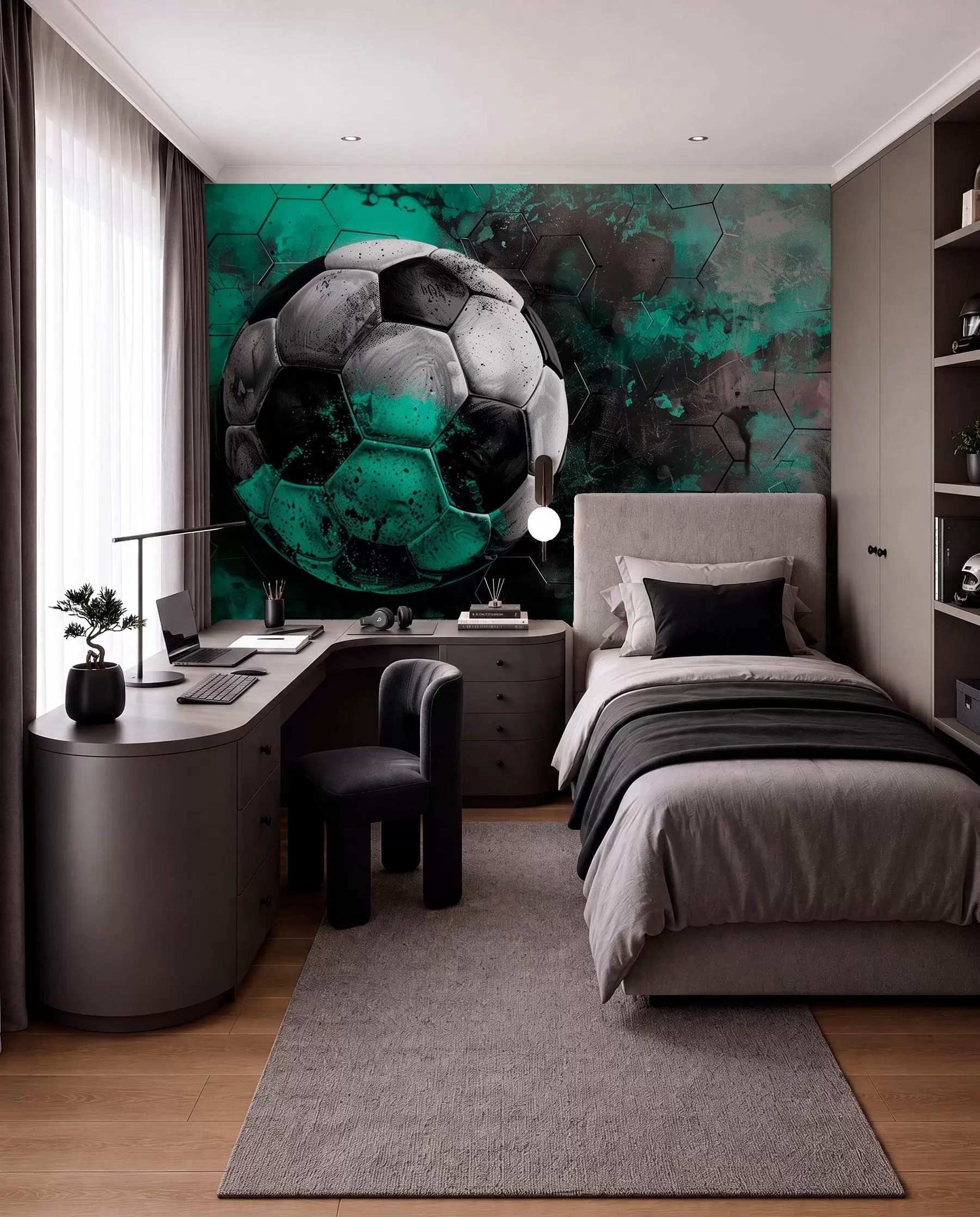 murais de parede Bola de futebol w08618