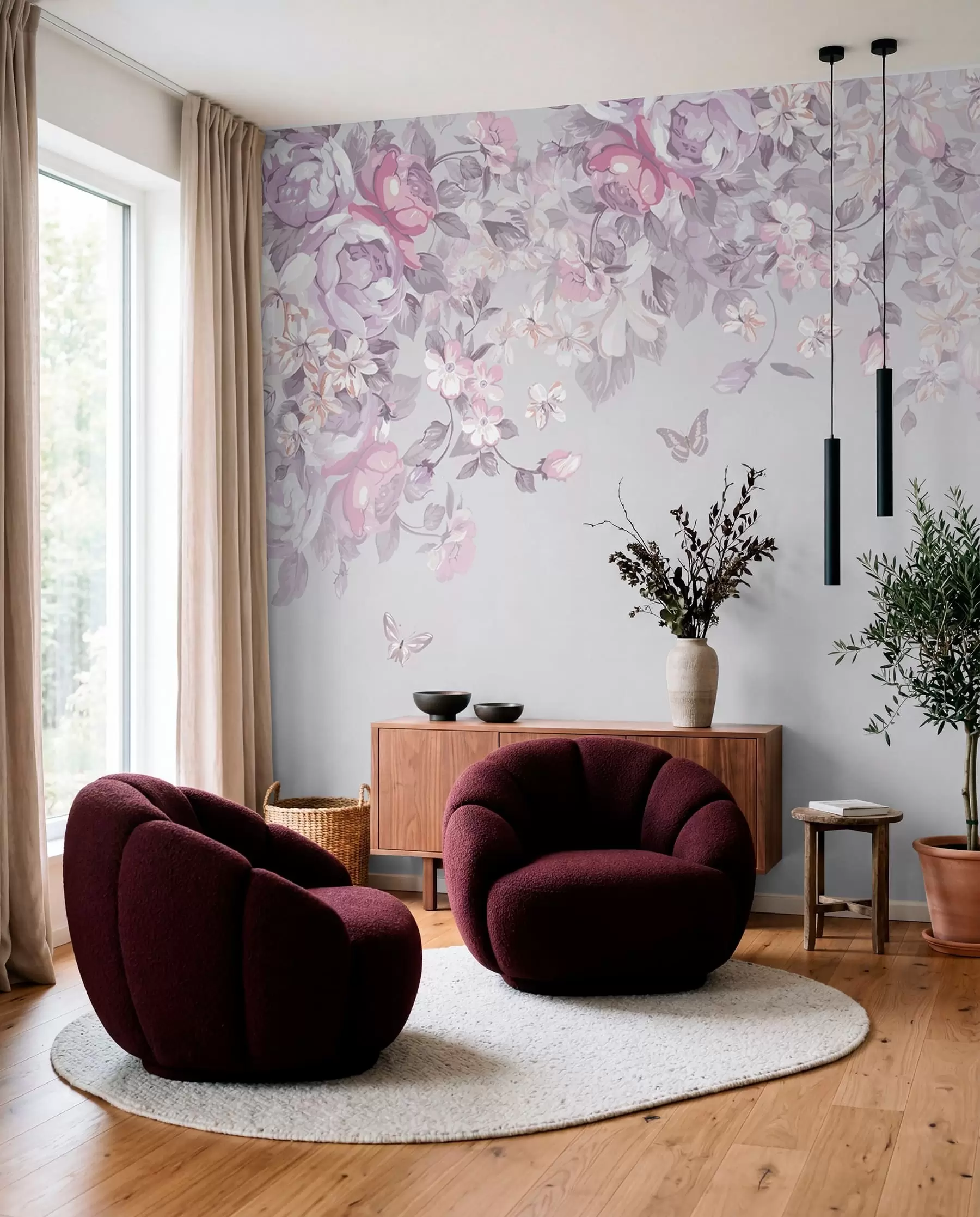 murais de parede Arco de jardim rosa u94295v2
