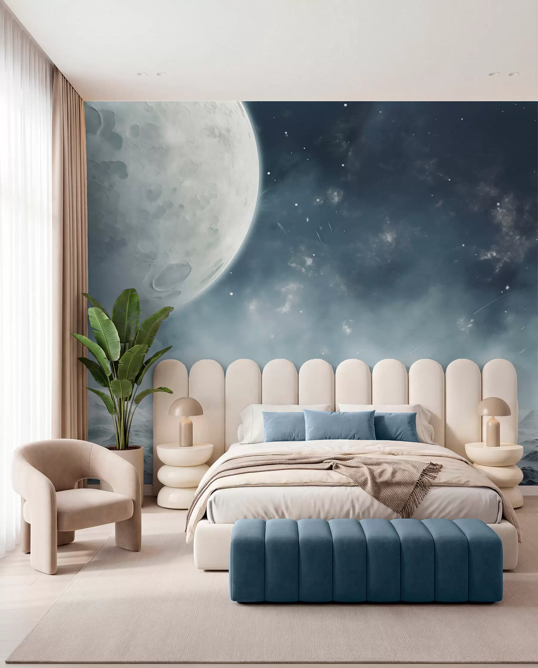murais de parede Paisagem lunar abstrata w02797
