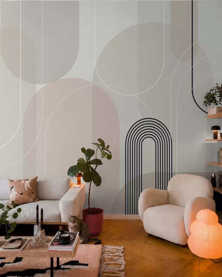 murais de parede Arcos minimalistas e elegantes w02826