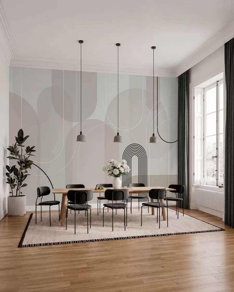 murais de parede Arcos minimalistas e elegantes w02826