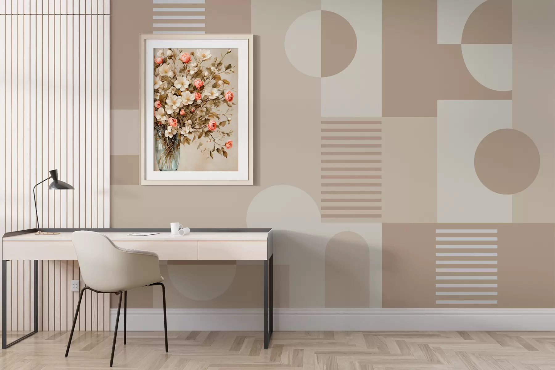 murais de parede Formas geométricas em tons pastel w02916v1