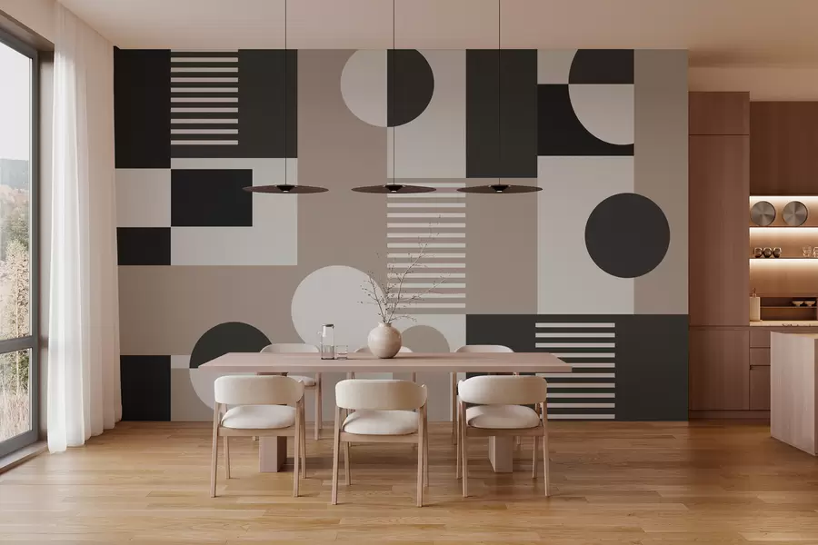 murais de parede Formas geométricas em cores escuras w02916v3