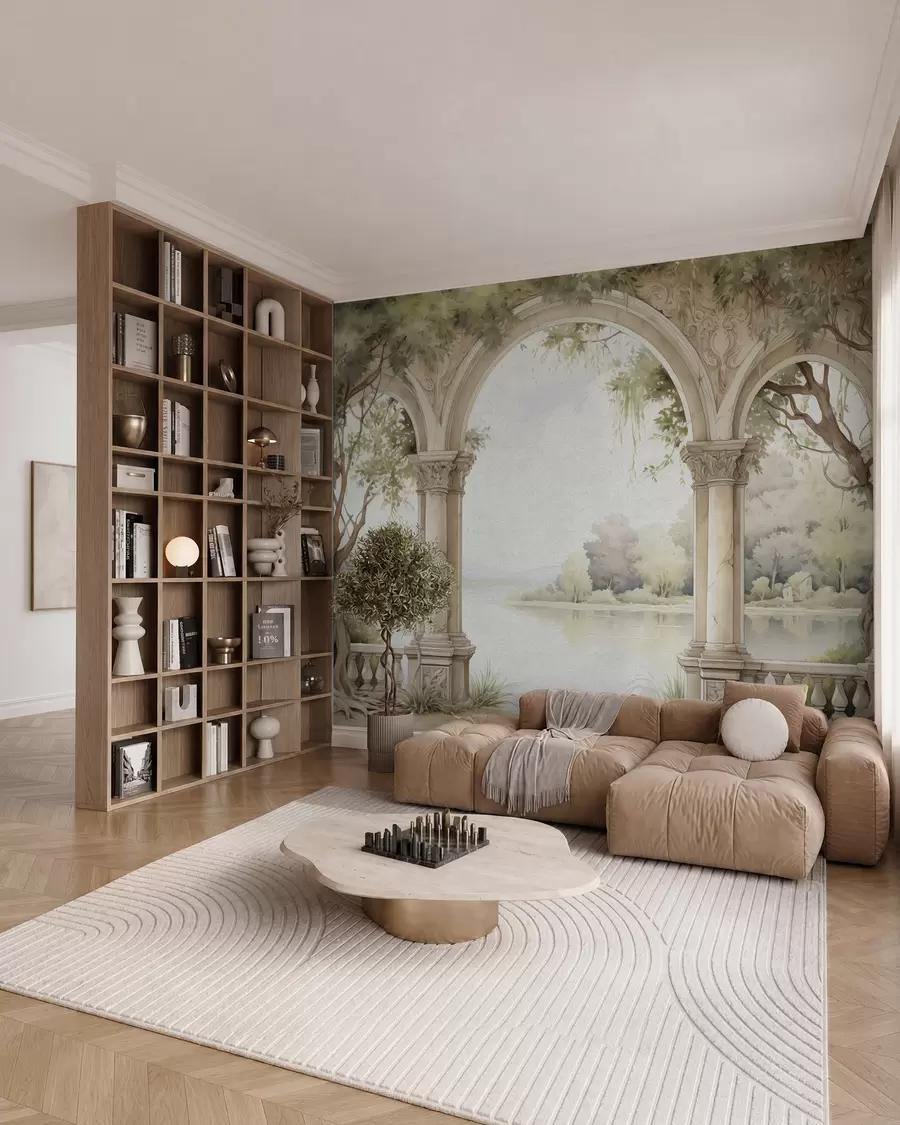 murais de parede Desenho a óleo em estilo de arco w02976