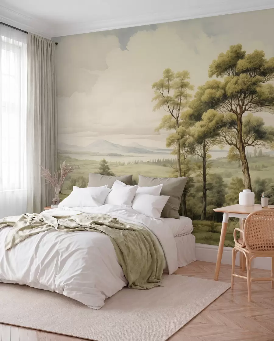 murais de parede Paisagem moderna em aguarela w02978