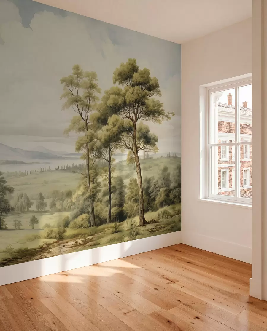 murais de parede Paisagem moderna em aguarela w02978
