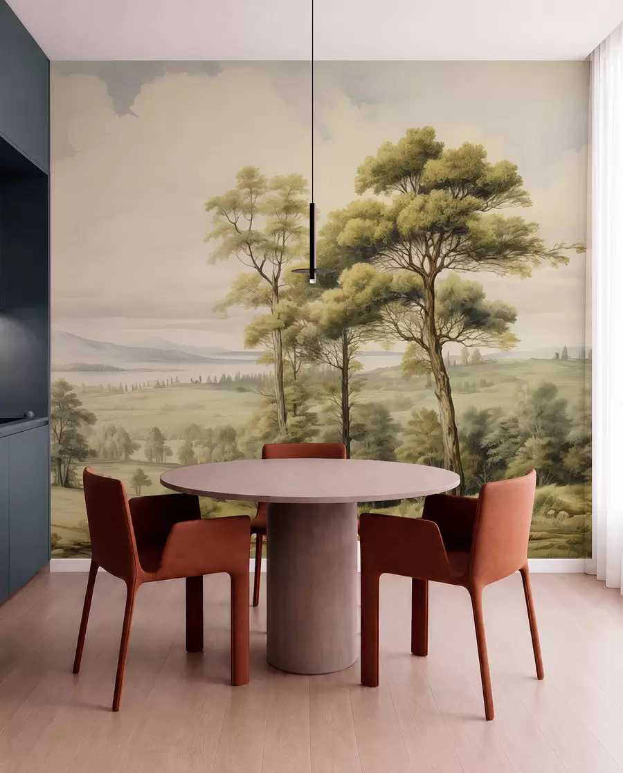 murais de parede Paisagem moderna em aguarela w02978