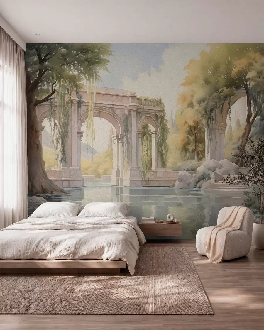 murais de parede Paisagem pintada a óleo w02989